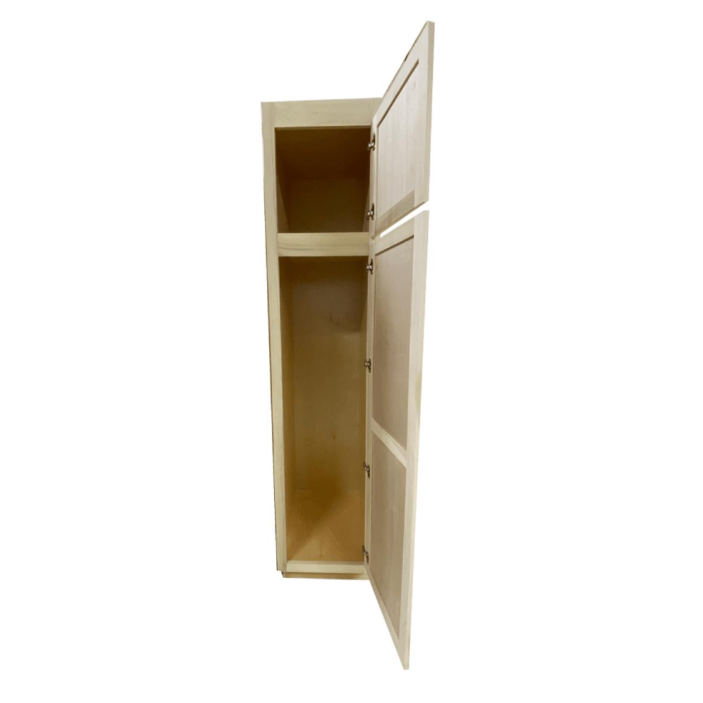 Kitchen Utility Pantry Cabinet | Unfinished Poplar | Shaker Style | 84x18x24 in